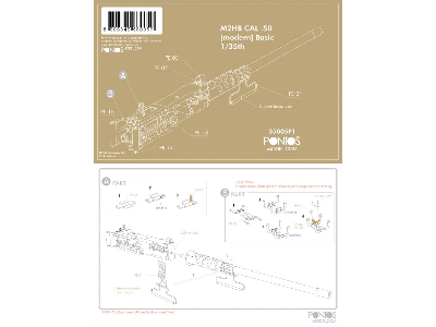 M2hb Cal .50 Modern Basic 1/35th Metal Barrel - image 2