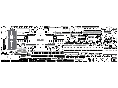 Uss Iowa Bb-61 1984 Detail Up Set (For Tamiya) - image 4