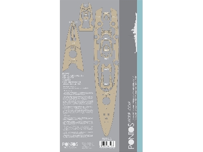 German Battleship Tirpitz Wooden Deck Set Type T (For Tamiya) - image 1