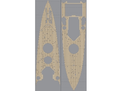British Battleship Hms King George V Wooden Deck Set (For Tamiya) - image 5