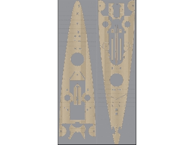 German Battleship Scharnhorst Wooden Deck Set Type 1 (For Dragon) - image 5