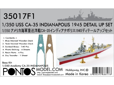 Uss Indianapolis Ca-35 1945 Detail Up Set (For Academy) - image 1