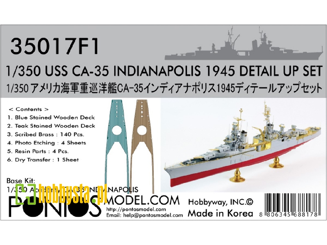 Uss Indianapolis Ca-35 1945 Detail Up Set (For Academy) - image 1 Uss Indianapolis Ca-35 1945 Detail Up Set (For Academy) - image 1
