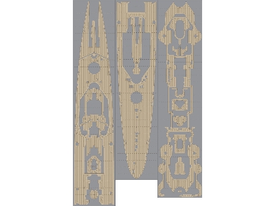 German Heavy Cruiser Hipper Wooden Deck Set Type R (For Trumpeter) - image 4