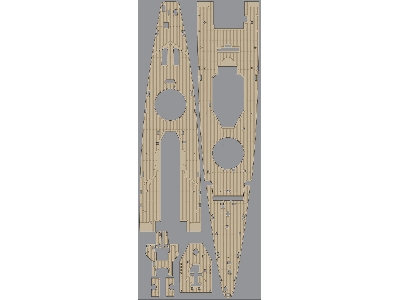 German Panzerschiff Admiral Graf Spee Wooden Deck Set Type T (For Trumpeter) - image 5