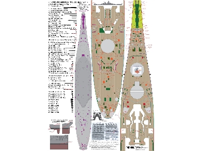 Uss Missouri Bb-63 1945 Detail Up Set (20b Stained Wooden Deck) (For Tamiya 78008 Or 78018) - image 21