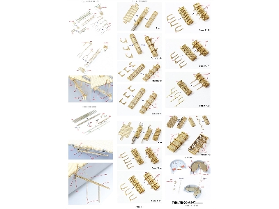 Uss Missouri Bb-63 1945 Detail Up Set (20b Stained Wooden Deck) (For Tamiya 78008 Or 78018) - image 36