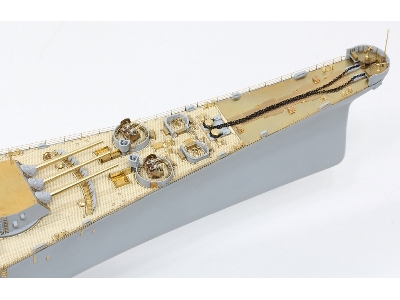 Uss Missouri Bb-63 1945 Detail Up Set (Teak Tone Wooden Deck) (For Tamiya 78008 Or 78018) - image 3