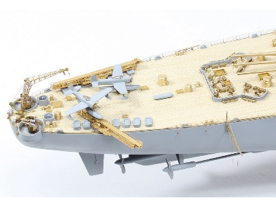 Uss Missouri Bb-63 1945 Detail Up Set (Teak Tone Wooden Deck) (For Tamiya 78008 Or 78018) - image 6