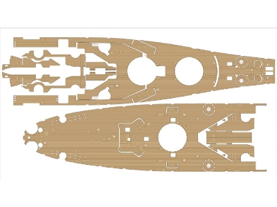 Uss Missouri Bb-63 1945 Detail Up Set (Teak Tone Wooden Deck) (For Tamiya 78008 Or 78018) - image 8