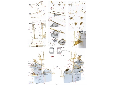 Uss Missouri Bb-63 1945 Detail Up Set (Teak Tone Wooden Deck) (For Tamiya 78008 Or 78018) - image 30