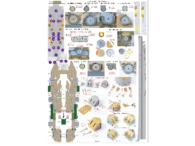 Uss Missouri Bb-63 1945 Detail Up Set (Teak Tone Wooden Deck) (For Tamiya 78008 Or 78018) - image 32