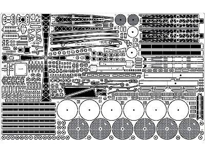 Ijn Musashi 1944 Advanced Detail Up Set (Coal Black Tone Stained Deck) (For Tamiya 78025) - image 8