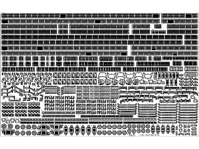 Ijn Musashi 1944 Advanced Detail Up Set (Hinoki Tone Stained Deck) (For Tamiya 78025) - image 3