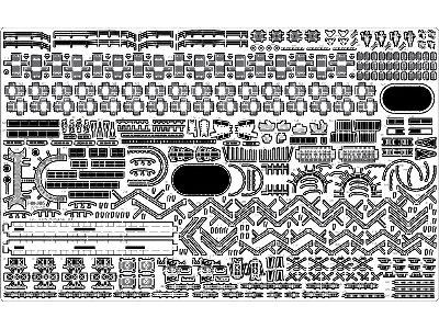 Ijn Musashi 1944 Advanced Detail Up Set (Hinoki Tone Stained Deck) (For Tamiya 78025) - image 4