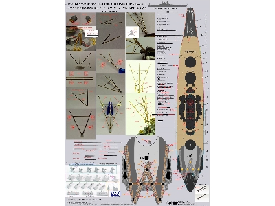 Ijn Musashi 1944 Advanced Detail Up Set (Hinoki Tone Stained Deck) (For Tamiya 78025) - image 11