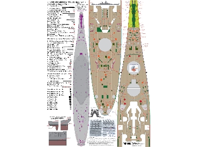Uss Missouri Bb-63 1945 Advanced Detail Up Set (20b Deck Blue Stained Wooden Deck) (For Tamiya 78008 Or 78018) - image 24