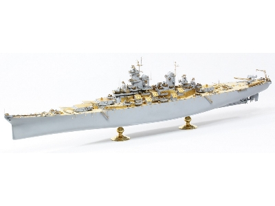 Uss Missouri Bb-63 1945 Advanced Detail Up Set (Teak Tone Stained Wooden Deck) (For Tamiya 78008 Or 78018) - image 12