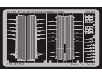 P-40E landing flaps 1/72 - Hasegawa - image 1