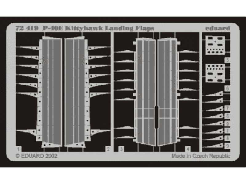 P-40E landing flaps 1/72 - Hasegawa - image 1