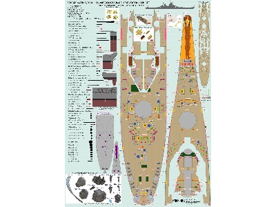 Uss Missouri Bb-63 1945 Advanced Detail Up Set (20b Deck Blue Stained Wooden Deck) (For Hobby Boss 86516) - image 7
