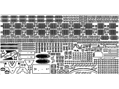 Uss Missouri Bb-63 1945 Advanced Detail Up Set (Teak Tone Wooden Deck) (For Hobby Boss 86516) - image 9