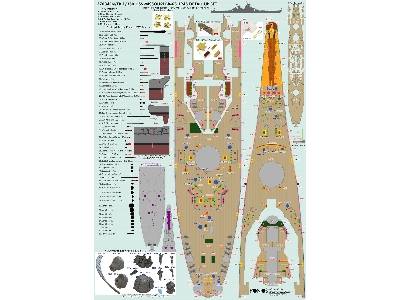 Uss Missouri Bb-63 1945 Advanced Detail Up Set (Teak Tone Wooden Deck) (For Hobby Boss 86516) - image 13