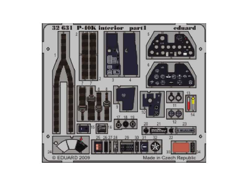 P-40K interior S. A. 1/32 - Hasegawa - image 1