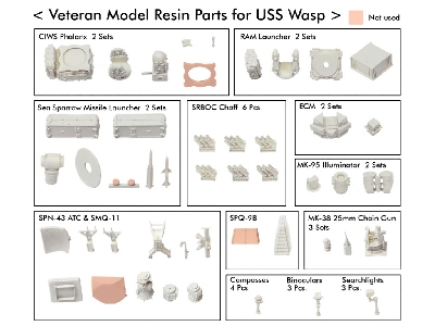 Uss Wasp Lhd-1 Detail Up Set (For Trumpeter 05611 Or Revell 05104) - image 3