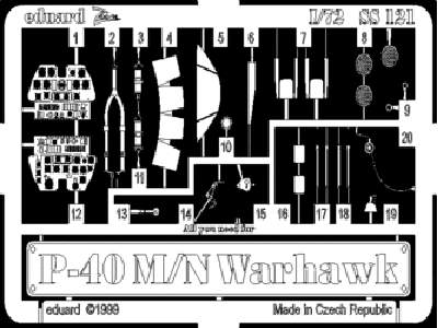 P-40M/ N 1/72 - Academy Minicraft - image 1