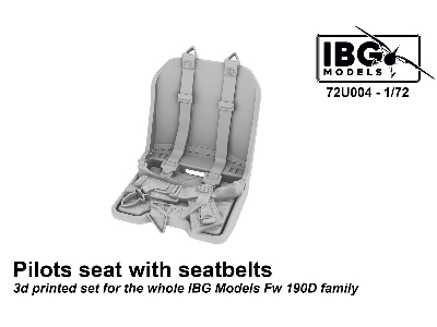 Pilots Seat With Seatbelts (For The Whole Ibg Models Fw 190d Family) - image 1