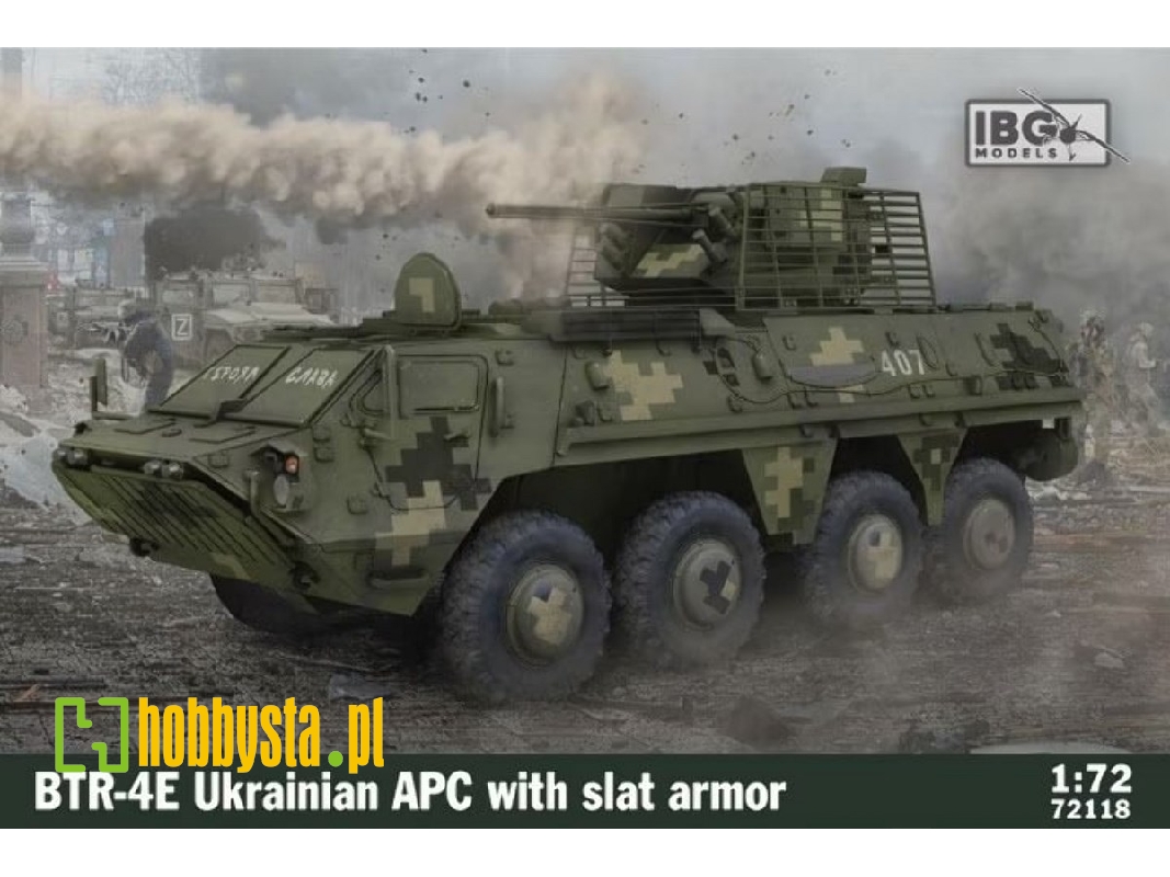 BTR-4E Ukrainian APC with slat armor - image 1