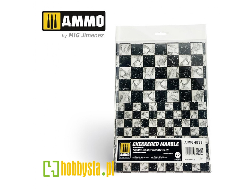Checkered Marble - Square Die-cut Tiles - image 1