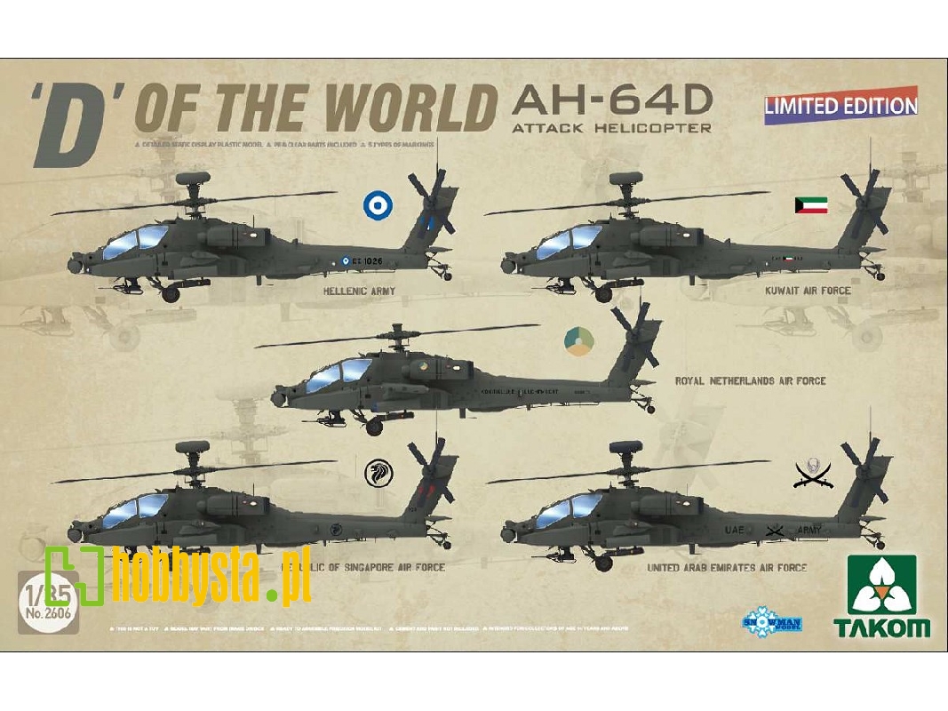 "D" of the World AH-64D Apache Longbow Attack Helicopter - Limited Edition - image 1