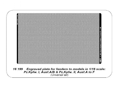 Engraved plate for fenders to models in 1/16 scale: Pz.Kpfw. I - image 6