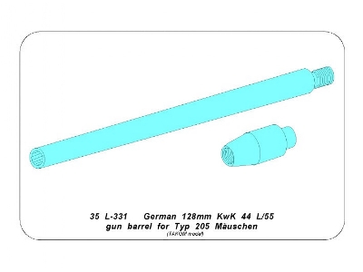 Barrel 128mm KwK 44 L/55 for Typ 204 Mauschen - image 11