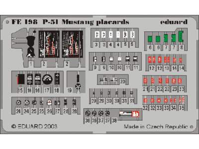 P-51 placards 1/48 - - image 1