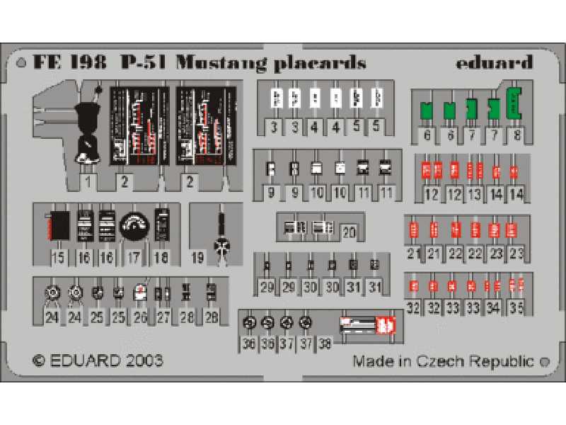 P-51 placards 1/48 - - image 1