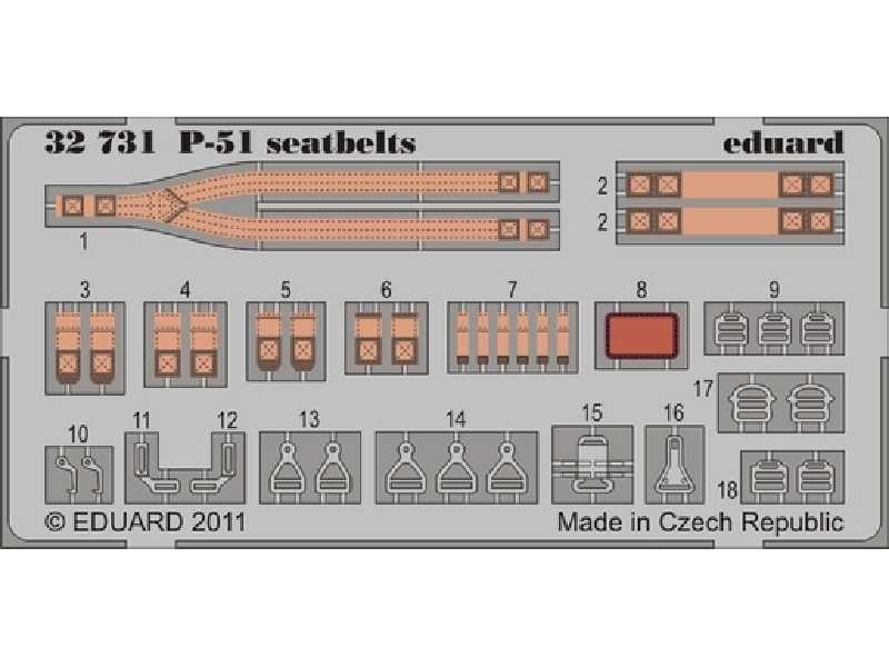 P-51 Seatbelts 1/32 - Tamiya - image 1