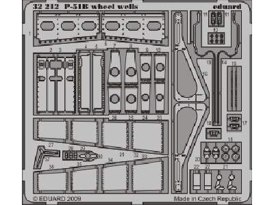 P-51B wheel wells 1/32 - Trumpeter - image 1