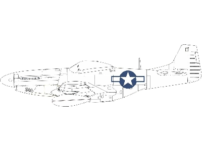 P-51D national insignia 1/48 - EDUARD - image 1
