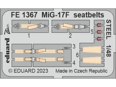 MiG-17F seatbelts STEEL 1/48 - AMMO - image 1