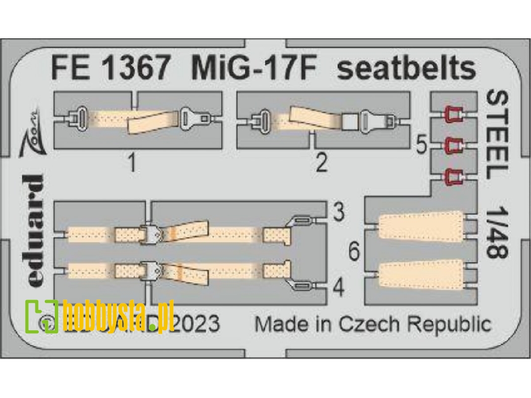 MiG-17F seatbelts STEEL 1/48 - AMMO - image 1