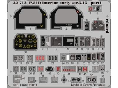 P-51D interior early ser.5-15 S. A. 1/32 - Tamiya - image 1