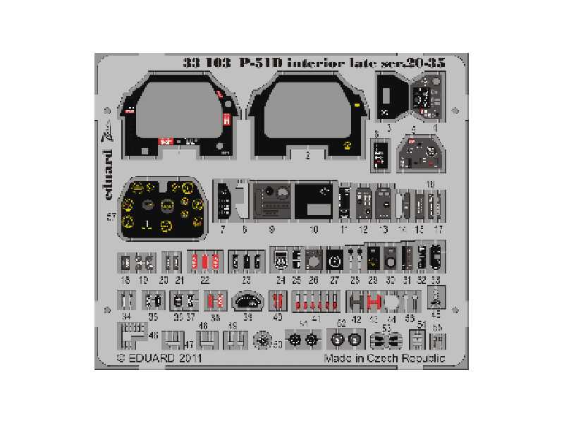 P-51D Interior late ser.20-35 S. A. 1/32 - Tamiya - image 1