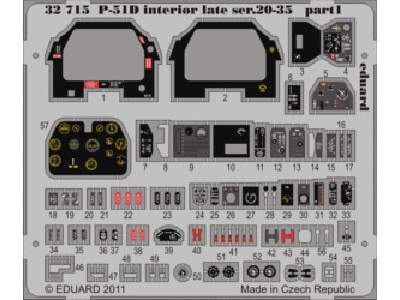 P-51D interior late ser.20-35 S. A. 1/32 - Tamiya - image 1