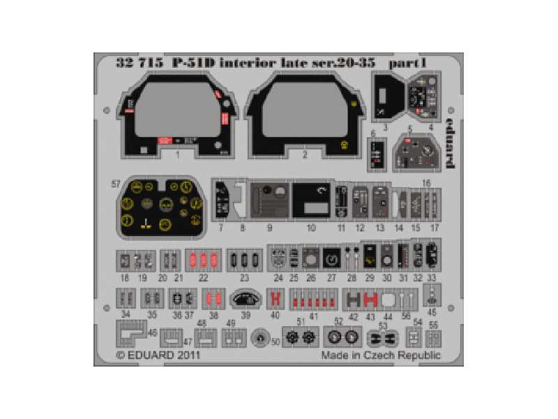 P-51D interior late ser.20-35 S. A. 1/32 - Tamiya - image 1