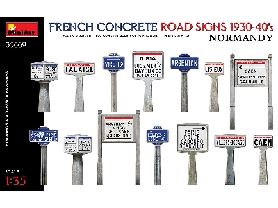 French Concrete Road Signs 1930-40&#8217;s. Normandy - image 1
