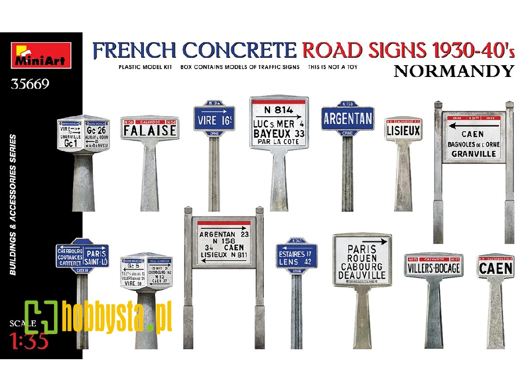 French Concrete Road Signs 1930-40&#8217;s. Normandy - image 1