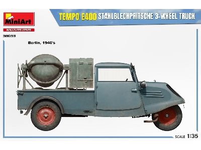 Tempo E400 Stahlblechpritsche 3-wheel Truck - image 4